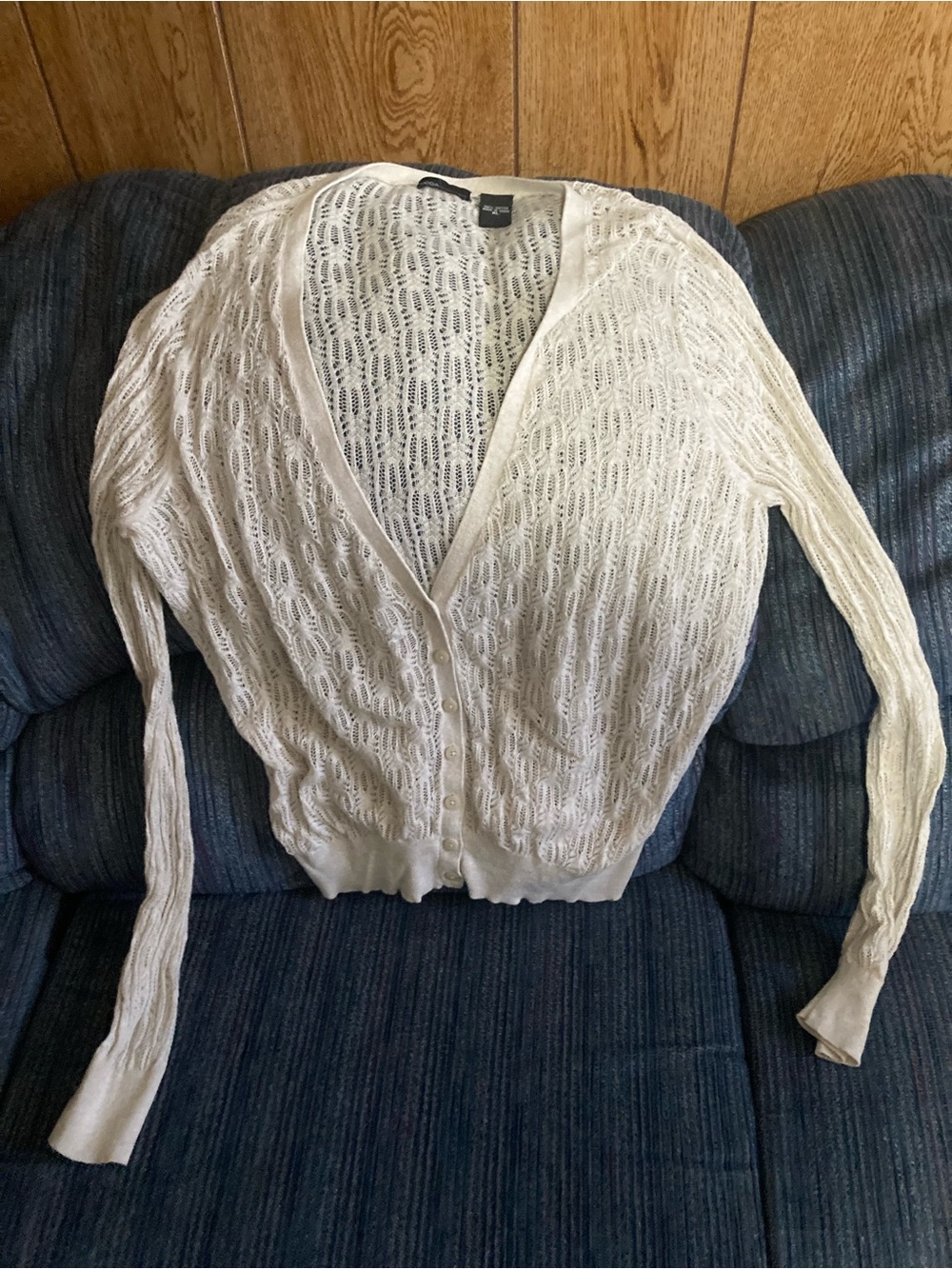 Moda International Victoria’s Secret Cream “Lacey”!sweater Cardigan Cardi